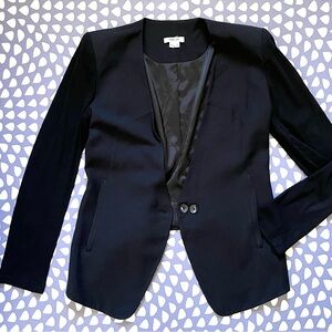 Helmut Lang Collarless Cropped Blazer